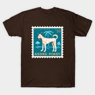 Asong Pinoy Dog Postage Stamp T-Shirt